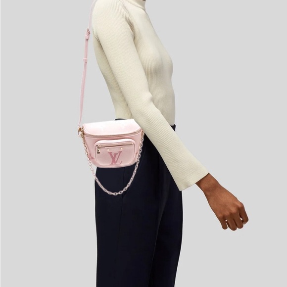 AUTH NIB Louis Vuitton Pink Mini Bumbag Empreinte Leather LG monogram LIMITED E - Picture 3 of 15